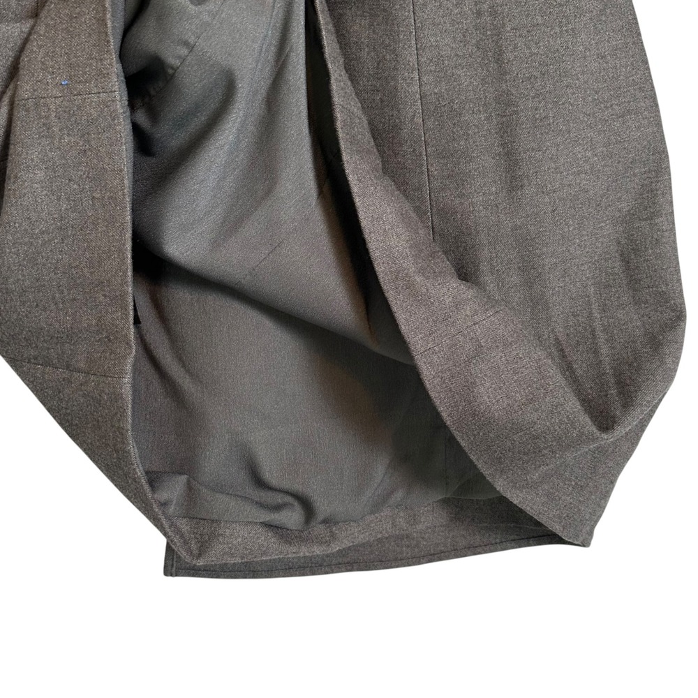 Karen Millen Mini Dress Woven Wool Mix Bardot Draped Off Shoulder Grey 8 Chic - Picture 11 of 12
